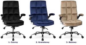 Czarny nowoczesny fotel biurowy gabinetowy - Mevo 3X