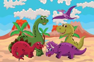 Obraz świat dinozaurów