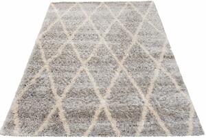 Szary prostokątny dywan w nowoczesny wzór - Undo 5X