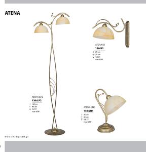 ATENA LP2 136/LP2 Klasyczna lampa podłogowa złota