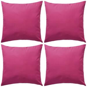 Poduszki na zewnątrz, 4 sztuki, 45x45 cm, kolor różowy