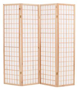 Parawan w stylu japońskim, 5 paneli, 160x170 cm, naturalny