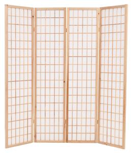 Parawan w stylu japońskim, 5 paneli, 160x170 cm, naturalny