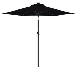 Parasol ogrodowy na stalowym słupku, czarny, 225x225x212 cm