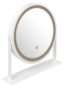 Lusterko kosmetyczne z podświetleniem LED, białe, Ø 34 cm