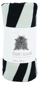 Ręcznik kąpielowy ZEBRA, czarno-biały
