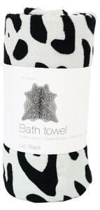 Ręcznik kąpielowy LEOPARD, czarno-biały