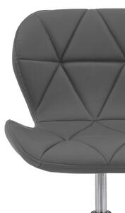 EMWOmeble Krzesło obrotowe ART118S szara ekoskóra / srebrne nogi