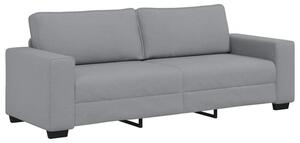 Sofa 3-osobowa, jasnoszara, 220x77x82 cm, tapicerowana tkaninÄ