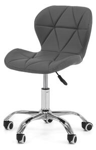 EMWOmeble Krzesło obrotowe ART118S szara ekoskóra / srebrne nogi