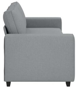 Sofa 3-osobowa, jasnoszara, 220x77x82 cm, tapicerowana tkaninÄ