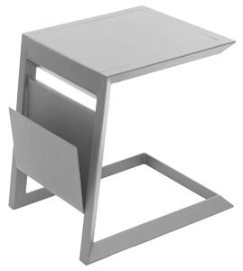 Aluminiowy stolik z gazetnikiem ALLURE, szary