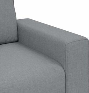 Sofa 3-osobowa, jasnoszara, 220x77x82 cm, tapicerowana tkaninÄ