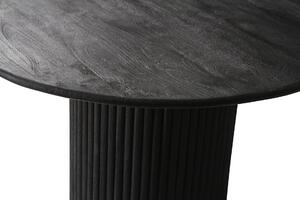 MebleMWM Stół okrągły 120cm z drewna akacji ART66542 czarny