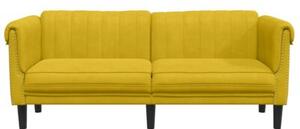 Sofa dwuosobowa, Å¼Ã³Åta, aksamit