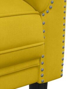 Sofa dwuosobowa, Å¼Ã³Åta, aksamit