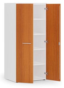 Szafa biurowa z drzwiami PRIMO WHITE, 1781 x 800 x 600 mm, biały/czereśnia