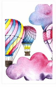 Plakat baloniki na wietrze