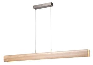 Brilliant Lampa wisząca Monterra, możliwość ściemniania, jasne drewno, salon / jadalnia, drewno