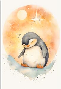 Obraz rozmarzony pingwinek