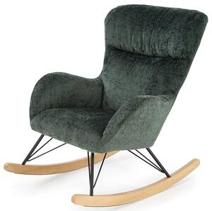 Zielony tapicerowany fotel bujany Z6-D51