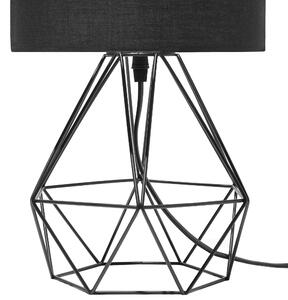 Lampa stołowa lampka nocna geometryczna metalowa podstawa czarny klosz Maroni Beliani