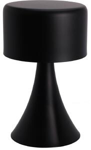 Metalowa lampka stołowa, czarna, 12 x 21 cm