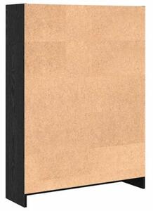 Półka na książki czarny dąb 80 x 24 x 109 cm