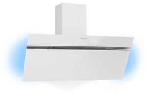 Klarstein Alina, okap kuchenny przyścienny, 90 cm, 600 m³/h, wyświetlacz LED, oświetlenie ambientowe, kolor biały