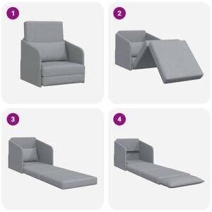 Sofa bed jasnoszary 65 x 80 x 83 cm tkanina