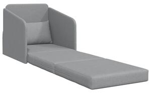 Sofa bed jasnoszary 65 x 80 x 83 cm tkanina