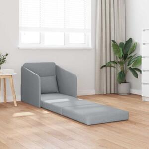Sofa bed jasnoszary 65 x 80 x 83 cm tkanina