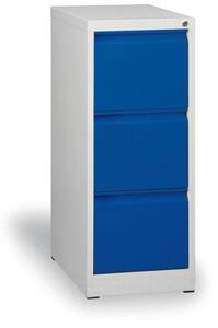 Szafa kartotekowa A4, 3 szuflady, niebieska, wys. 1320 mm
