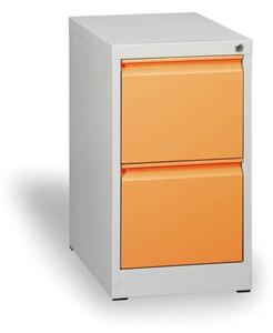 Szafa kartotekowa A4, 2 szuflady, cała pomarańczowa, wys. 720 mm