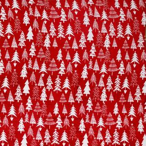 Czerwony świąteczny koc z mikropluszu CHRISTMAS TREES Rozmiar: 160 x 200 cm