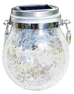 Lampion solarny ogrodowy szklana latarenka