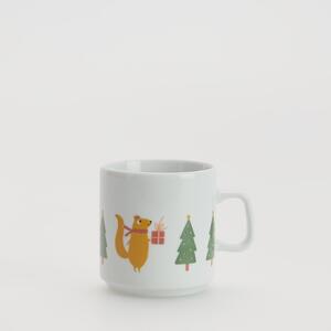 Reserved - Porcelanowy kubek ze światecznym motywem - Wielobarwny