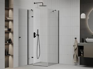 Mexen Roma kabina prysznicowa uchylna 100 x 100 cm, transparent, czarna - 854-100-100-70-00