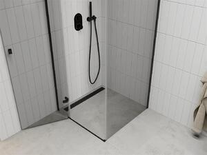 Mexen Roma kabina prysznicowa uchylna 70 x 70 cm, transparent, czarna - 854-070-070-70-00