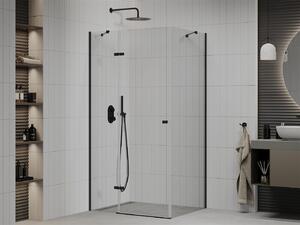 Mexen Roma kabina prysznicowa uchylna 80 x 70 cm, transparent, czarna - 854-080-070-70-00