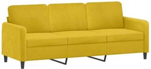 Sofa 3-osobowa z podnÃ³Å¼kiem, Å¼Ã³Åta, 180 cm, aksamit