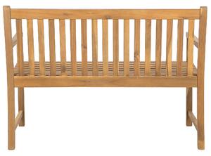 Klasyczna ławka ogrodowa certyfikowane drewno akacjowe dla 2 osób 120 cm Vivara Beliani