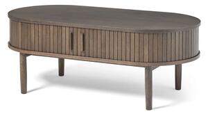 Stolik w dekorze dębu w ciemnym naturalnym kolorze 60x120 cm Meta – Unique Furniture