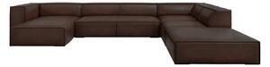 Ciemnobrązowy skórzany narożnik (prawostronny) Madame – Windsor & Co Sofas