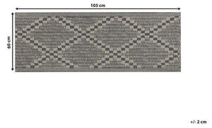 Dywan zewnętrzy geometryczny wzór 60 x 105 cm beżowoszary Jalna Beliani