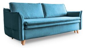 Turkusowa rozkładana sofa 225 cm Charming Charlie – Miuform