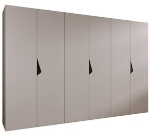 Szafa uchylna otwierana Sandi 1 300 (3x100) wys. 202 cm kaszmir + u. czarny