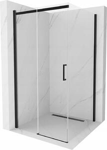 Mexen Omega kabina prysznicowa rozsuwana 100 x 100 cm, transparent, czarna - 825-100-100-70-00