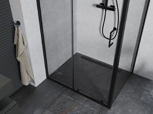 Mexen Apia kabina prysznicowa rozsuwana 90 x 70 cm, transparent, czarna - 840-090-070-70-00
