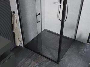 Mexen Apia kabina prysznicowa rozsuwana 90 x 90 cm, transparent, czarna - 840-090-090-70-00